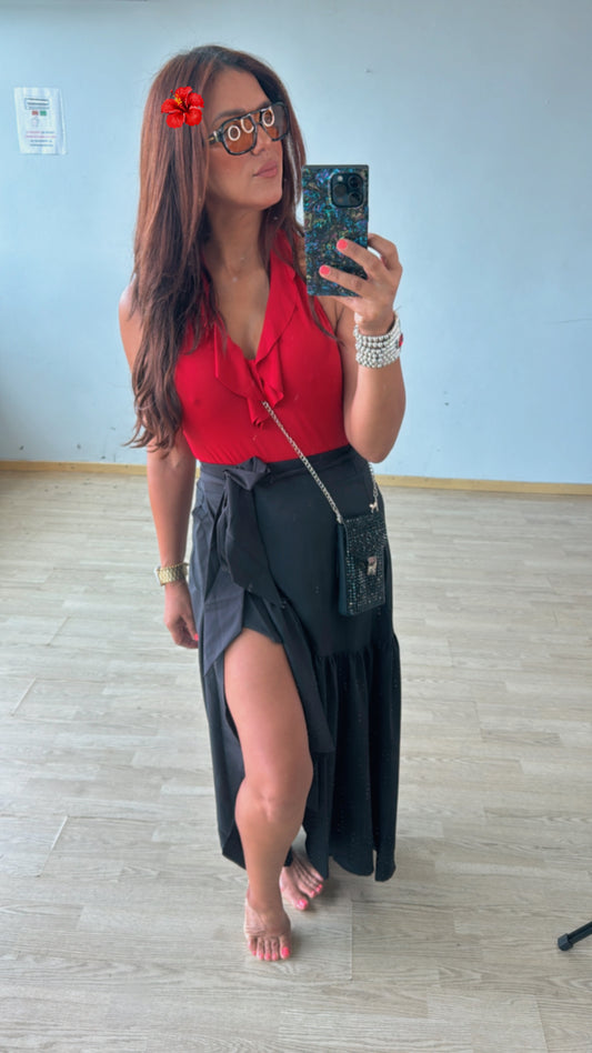 Bodysuite Black & Red