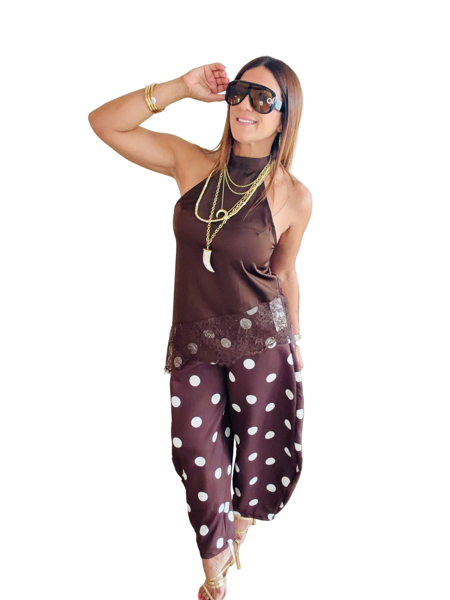 Choco Polka pants/ Pre-orden
