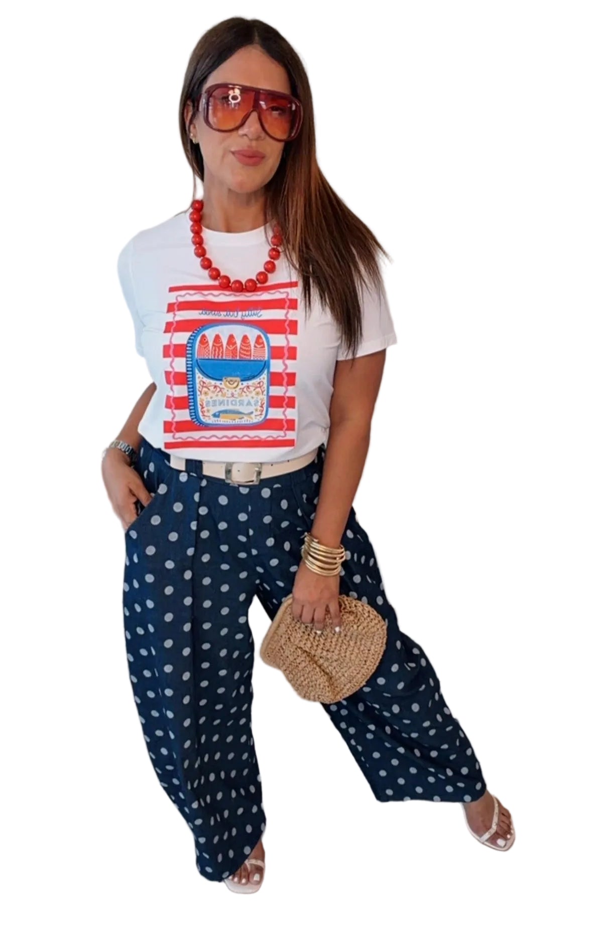 Roma Polka Barrel Pants/Italian