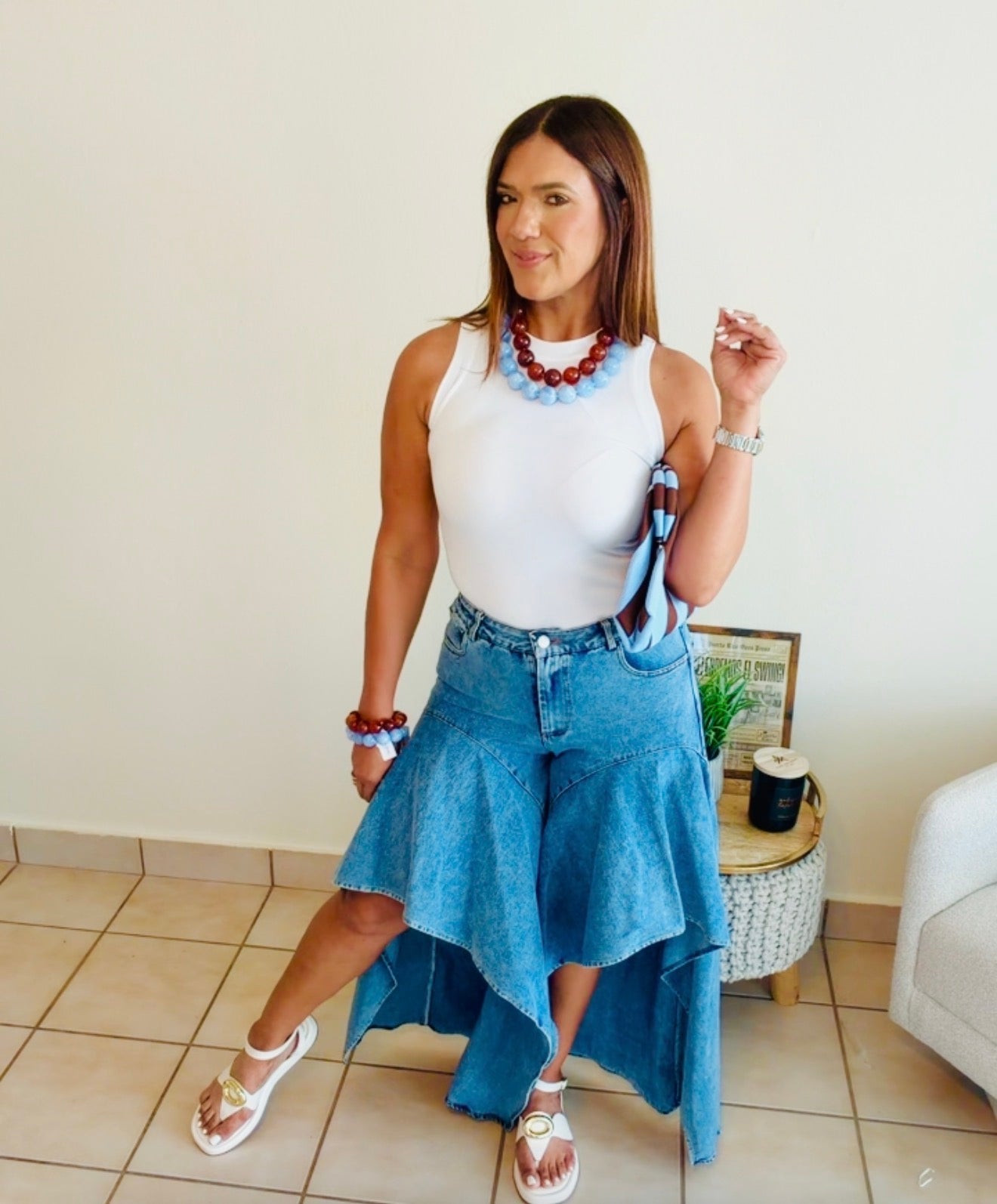Denim Ruffle