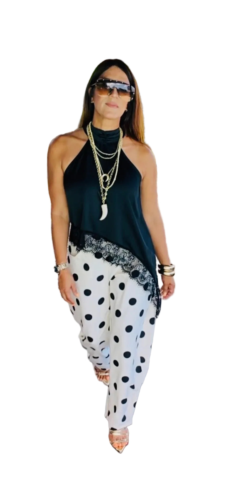 Polkadots Italian Barrel pants pre-Order (Black)