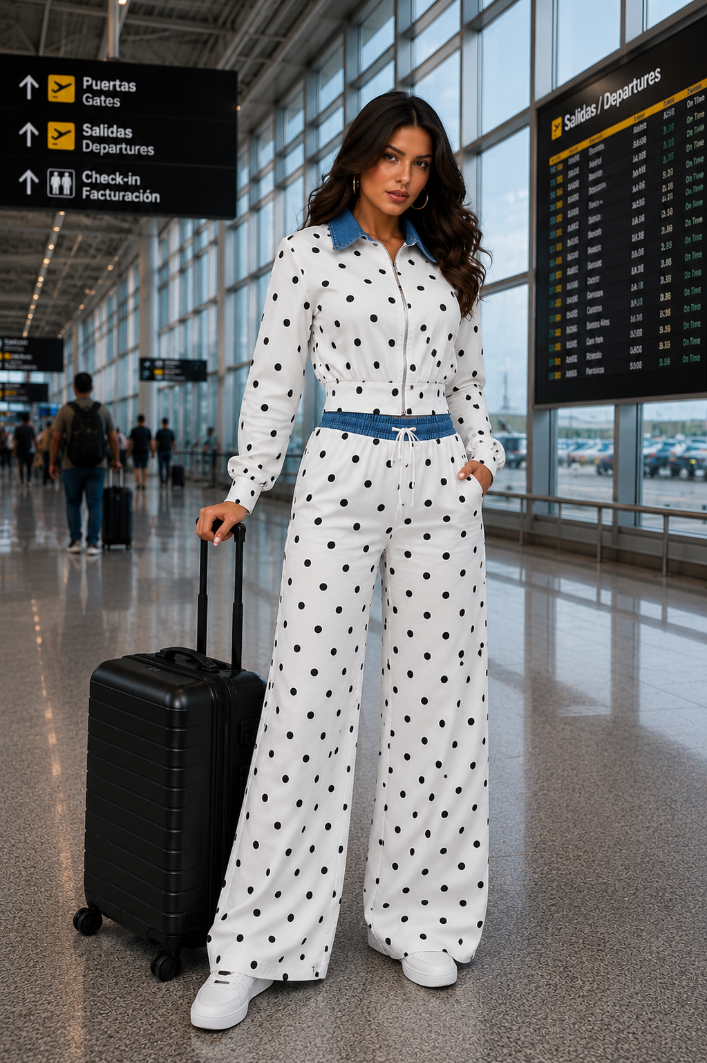 Polka travel set