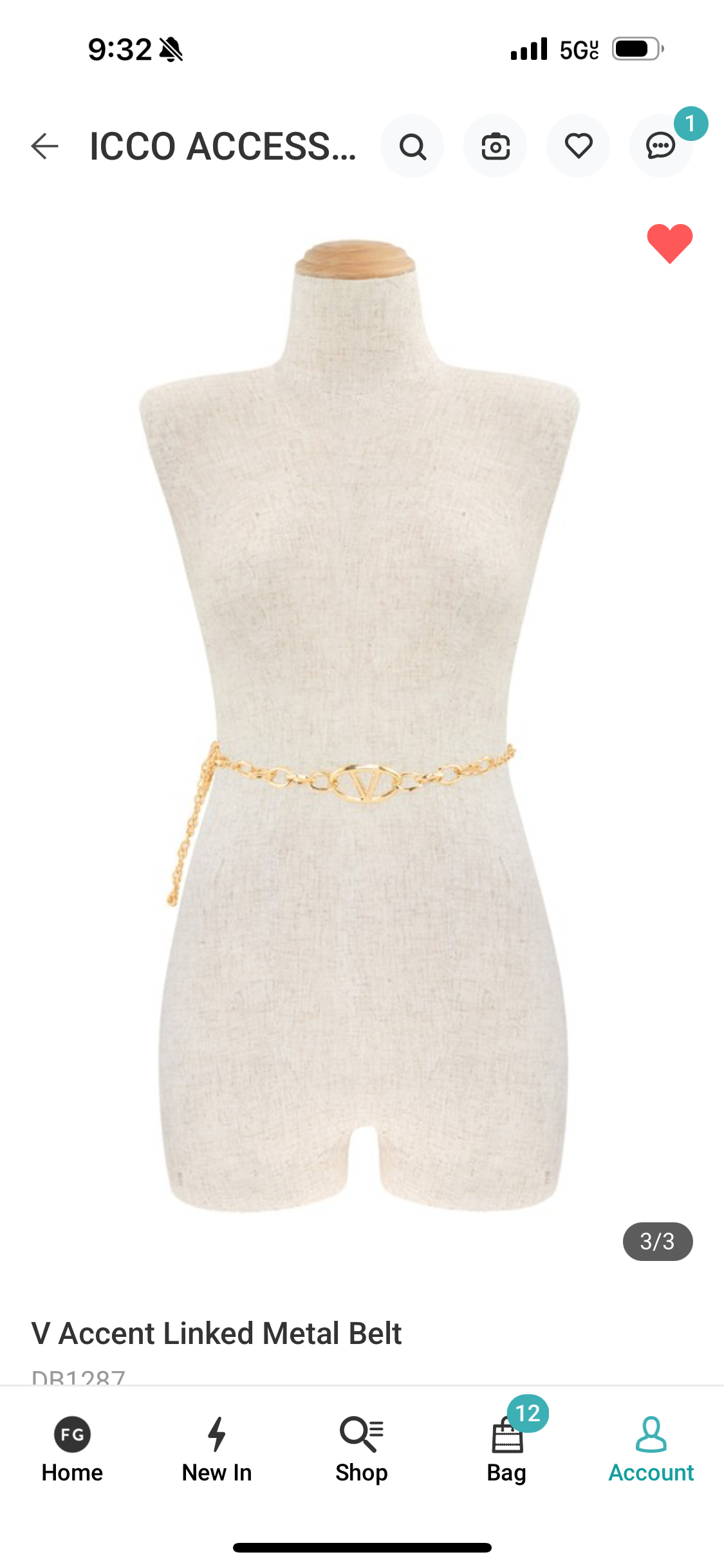Chain Casual Belt - One Size