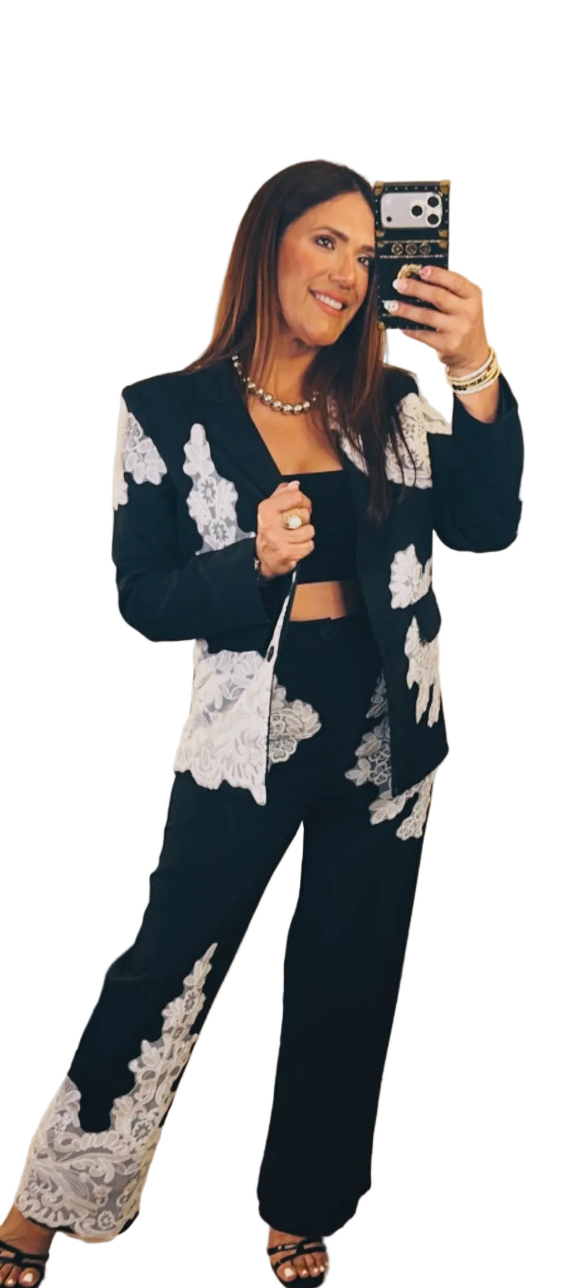 Black & White Blazer set details