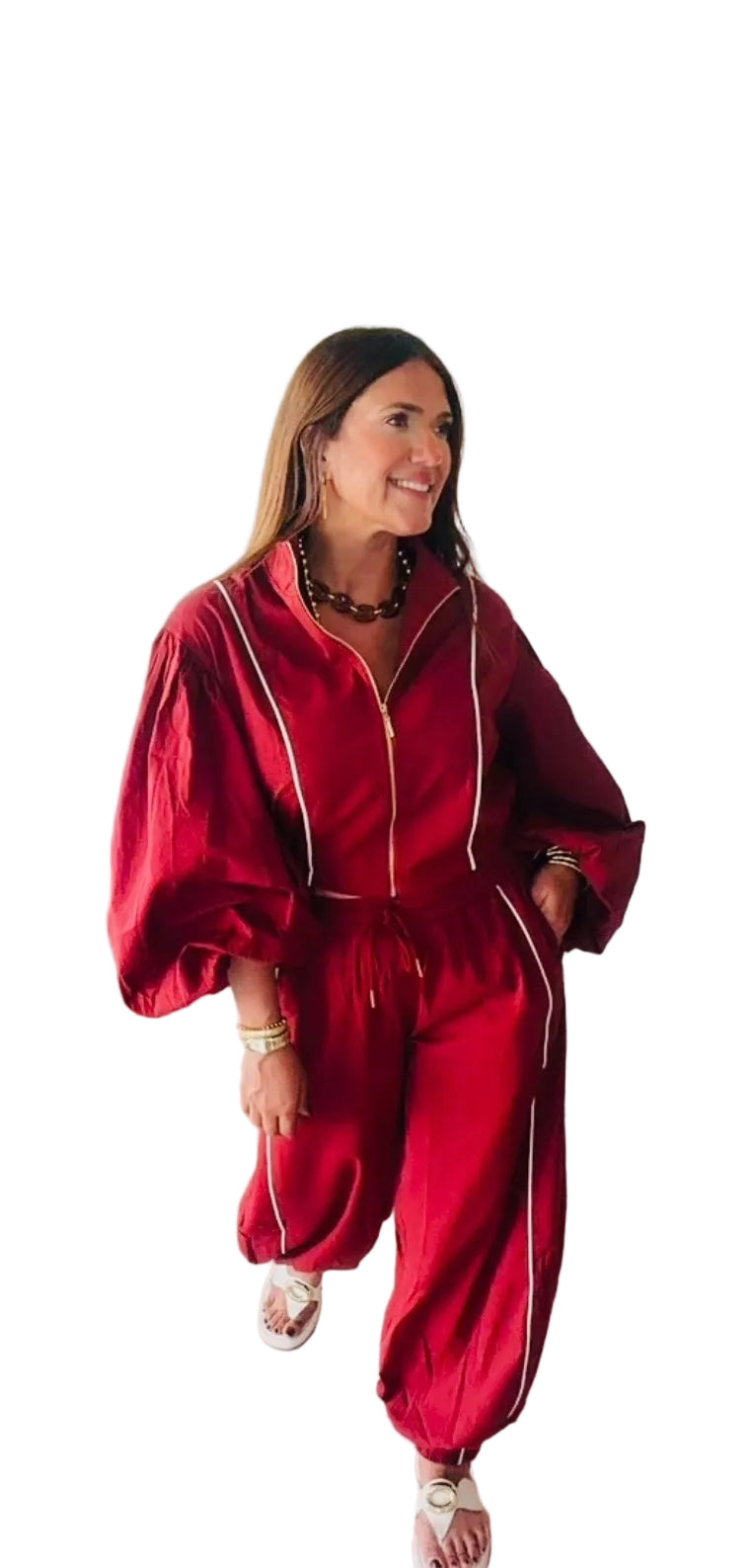 Burgundy Luxe Jogger Set