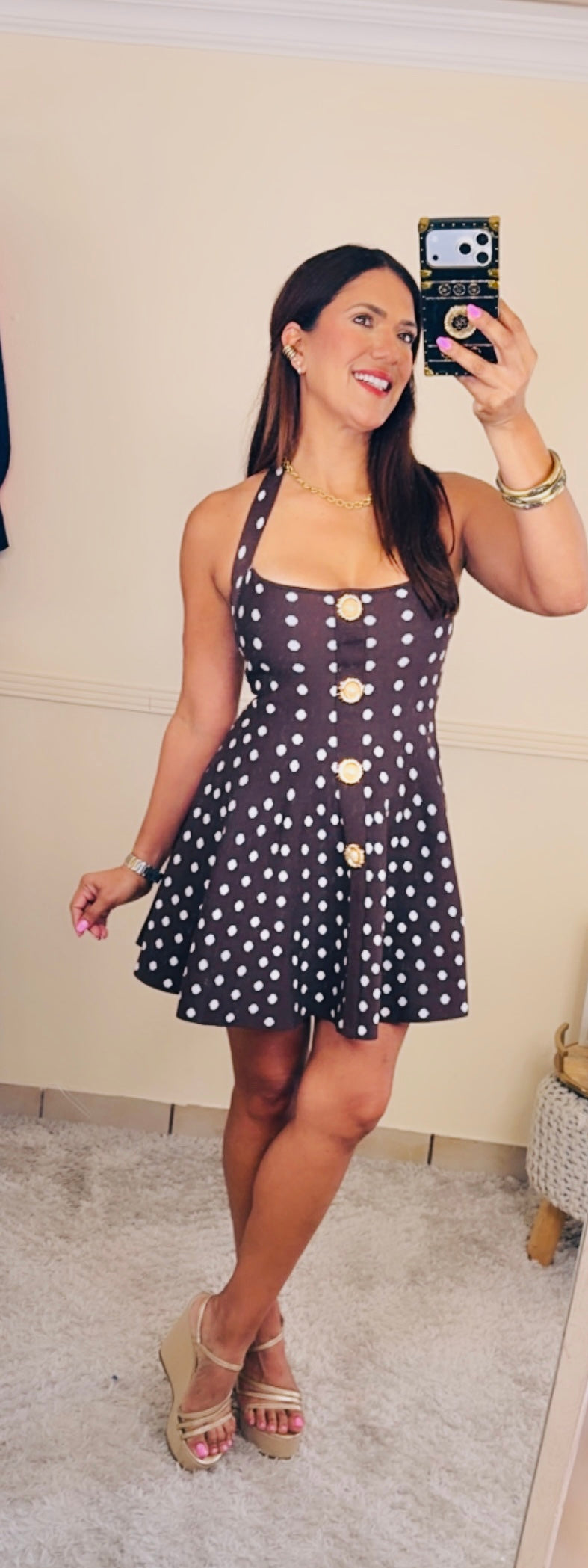Mocha Polkadots dress