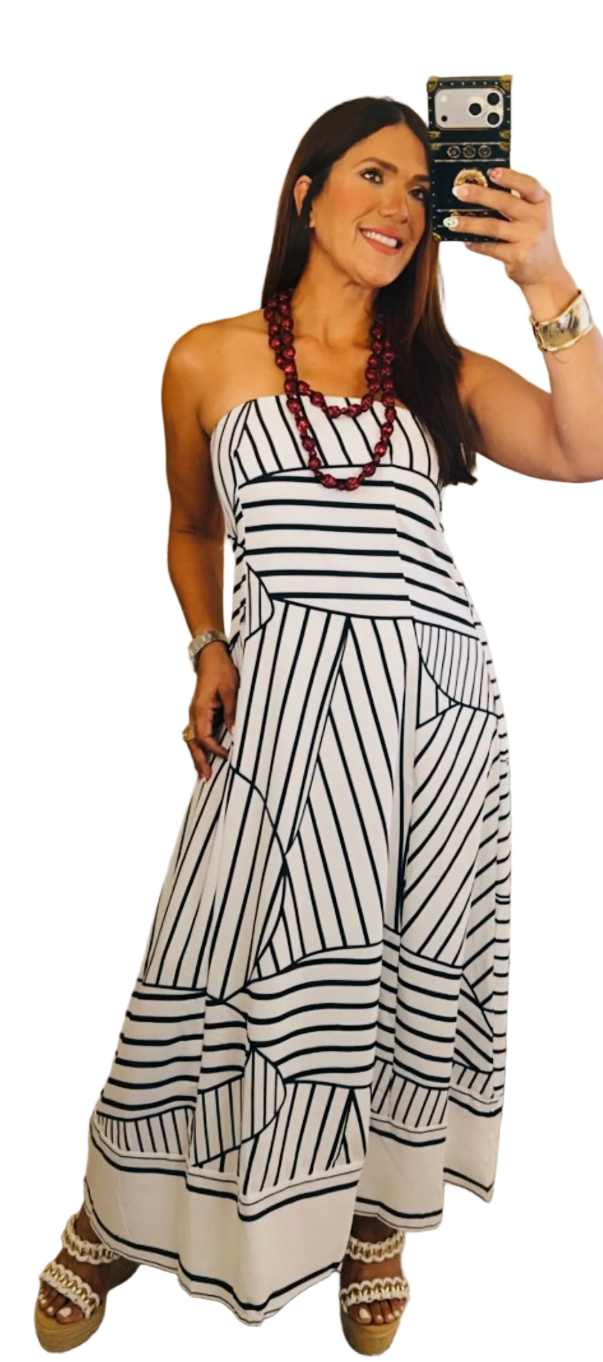 Monaco Stripe Maxi Dress