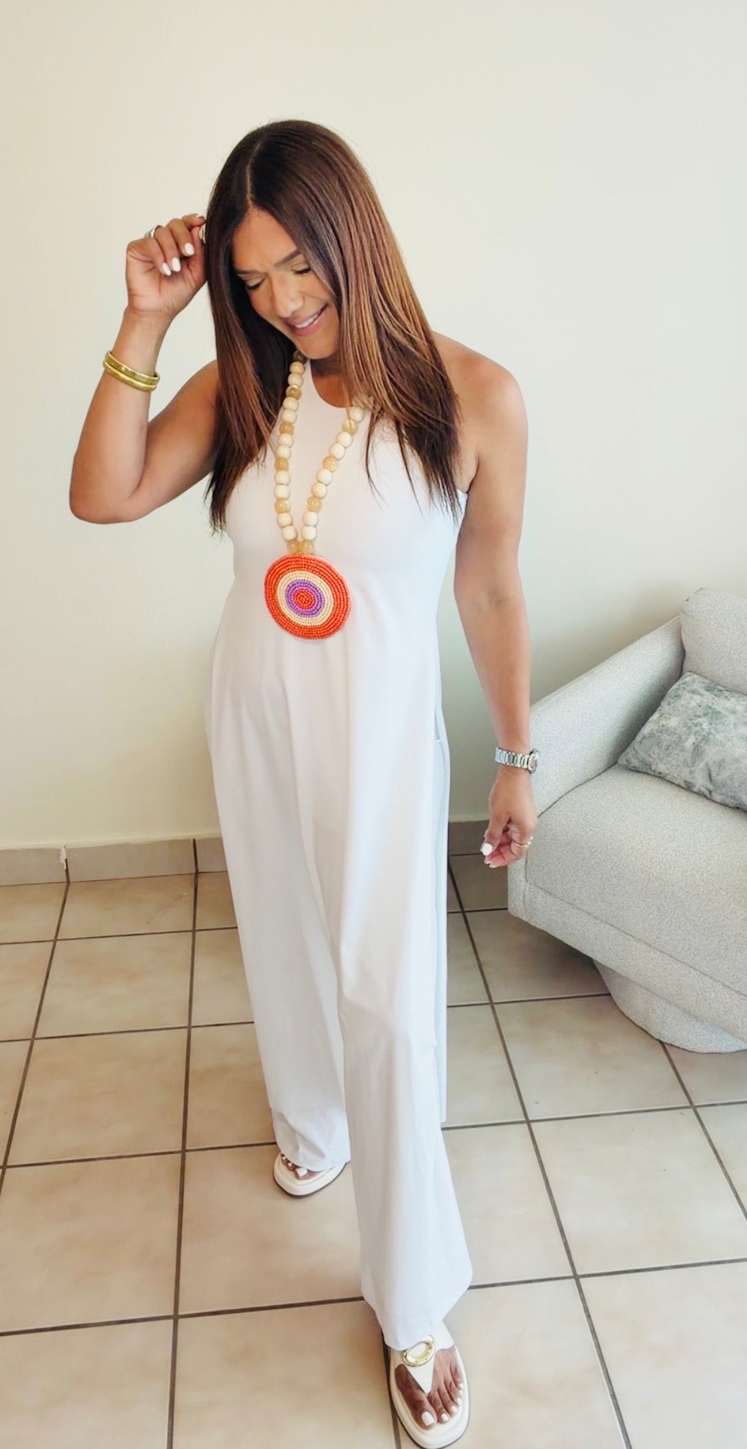 Sara Tunic & María Pant White