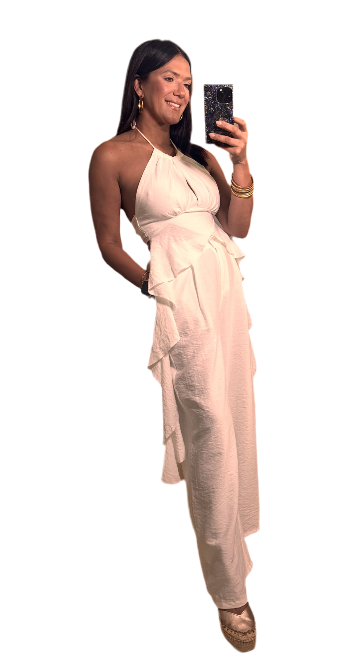 White Ruffle detail set/ buy separate
