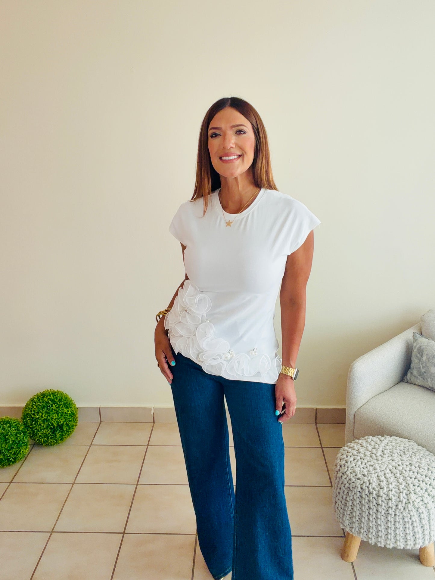 Pearl Blossom Top