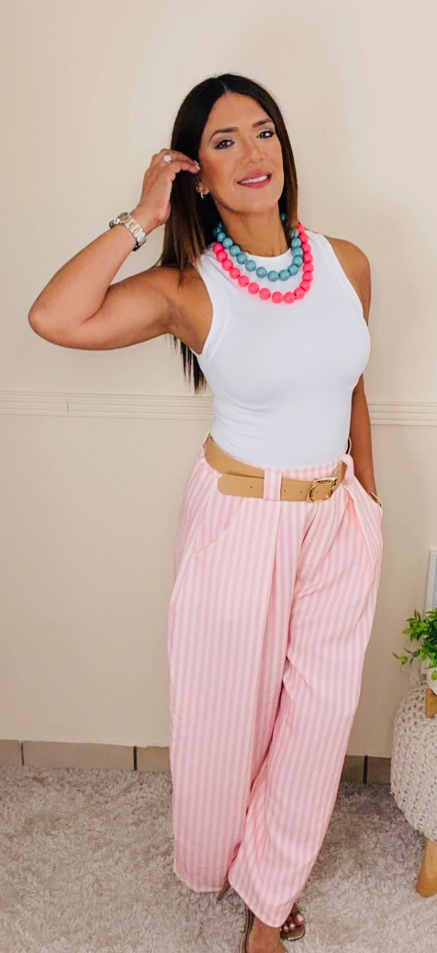 Mónaco Barrel Pants/ Pink