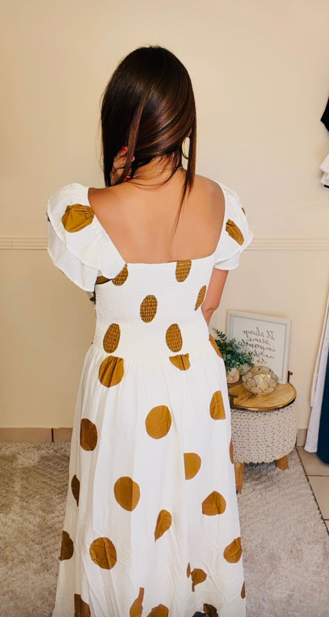 Polka dots midi dress