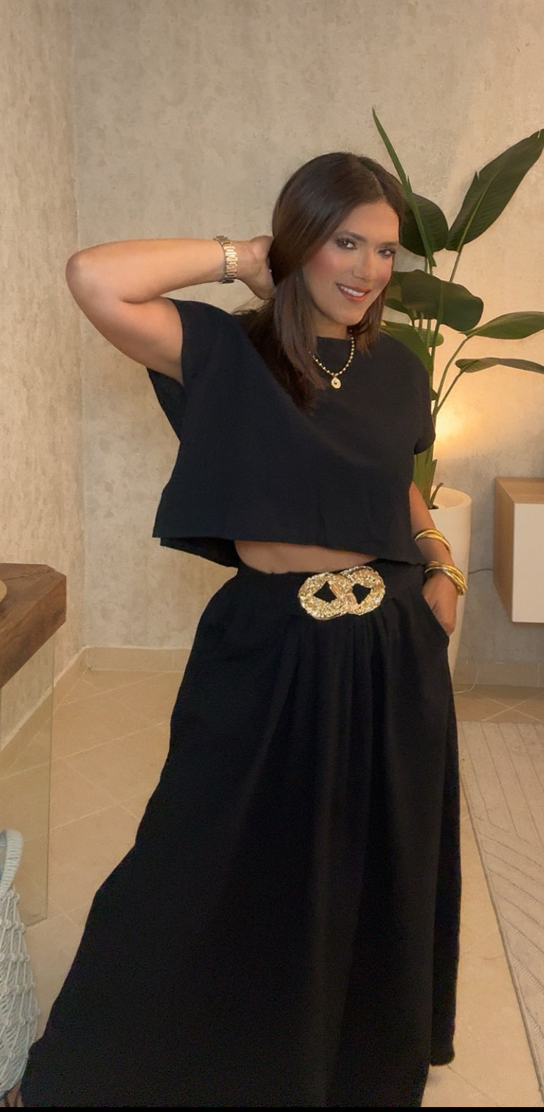 Black Widow - Top and Skirt Set