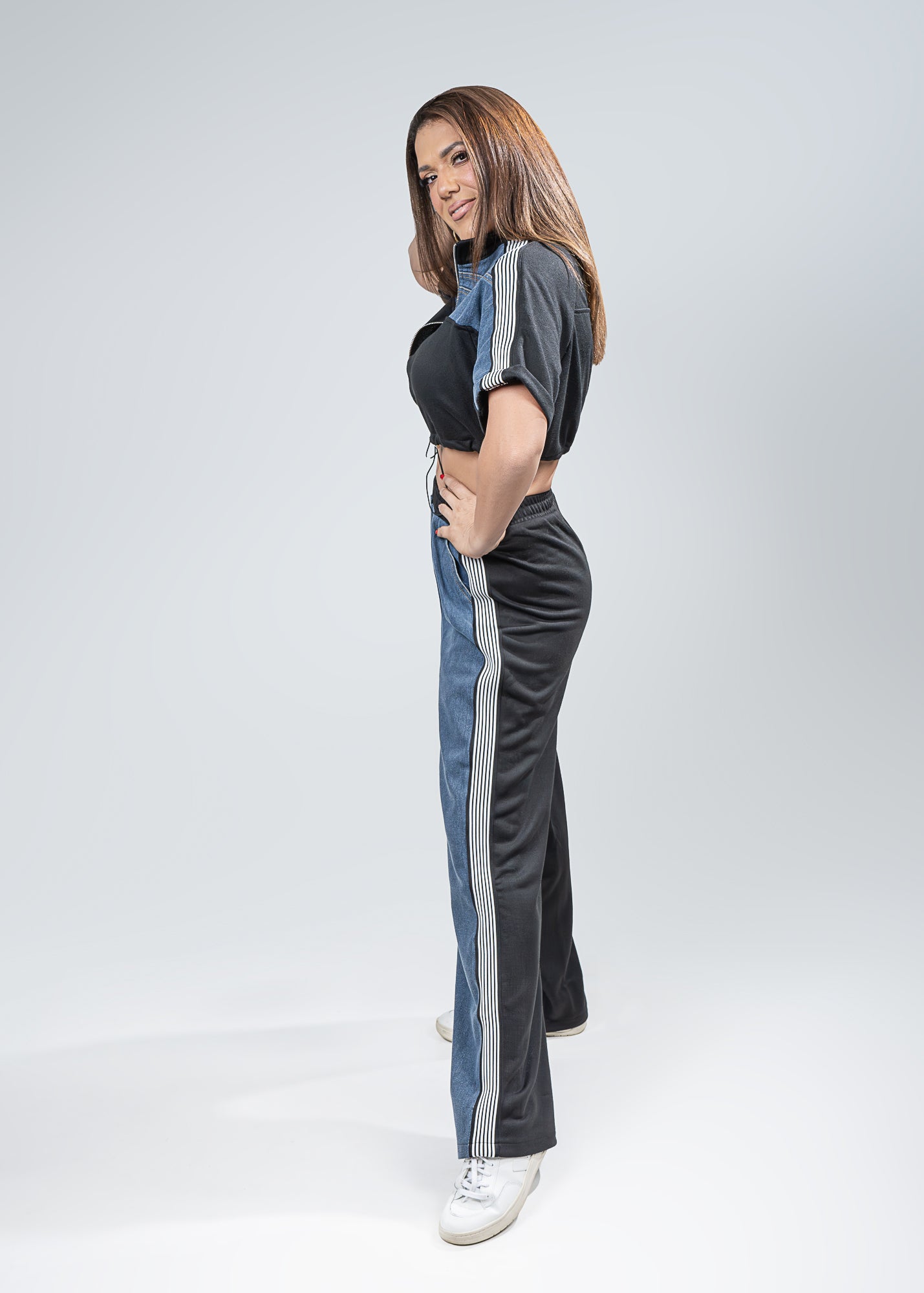 Set Black Jean - Stripe Detail set