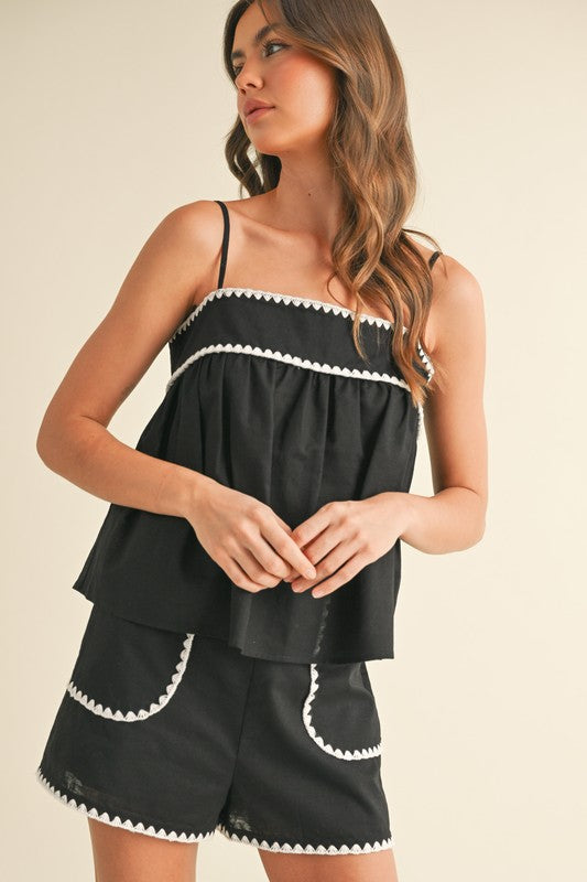 BLACK & WHITE CASUAL SET
