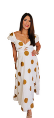 Polka dots midi dress