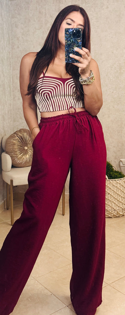 Burgundy Set & Details
