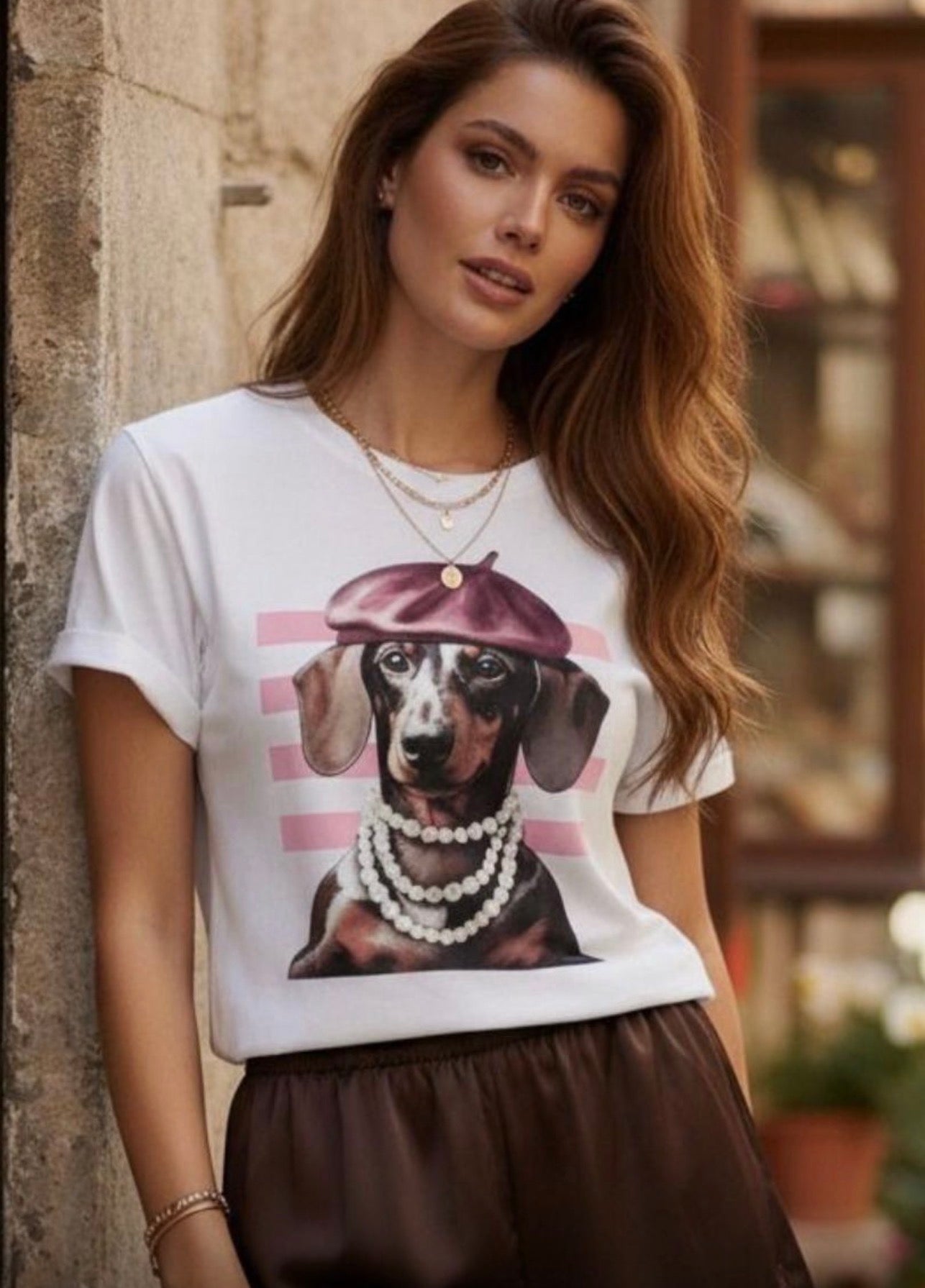 Pearl dog Overside T shirt