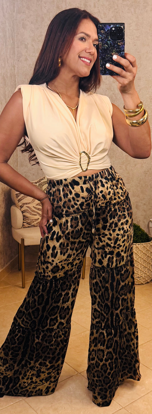 Beige with Gold Detail