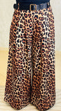 Wide-Leg Animal Print