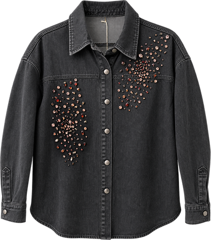 Embellished Denim Shirt