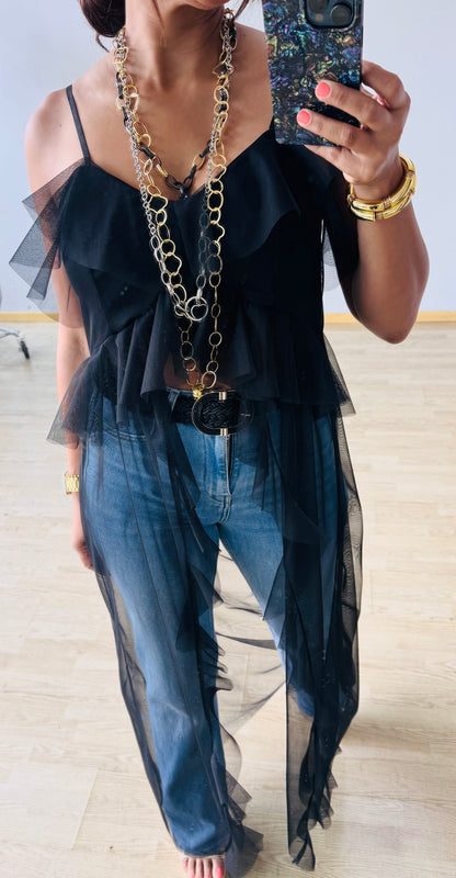 Black Tul Elegant Shirt