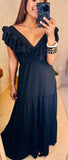Maxi Ruffle Black dress