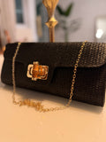 Clutch black and gold