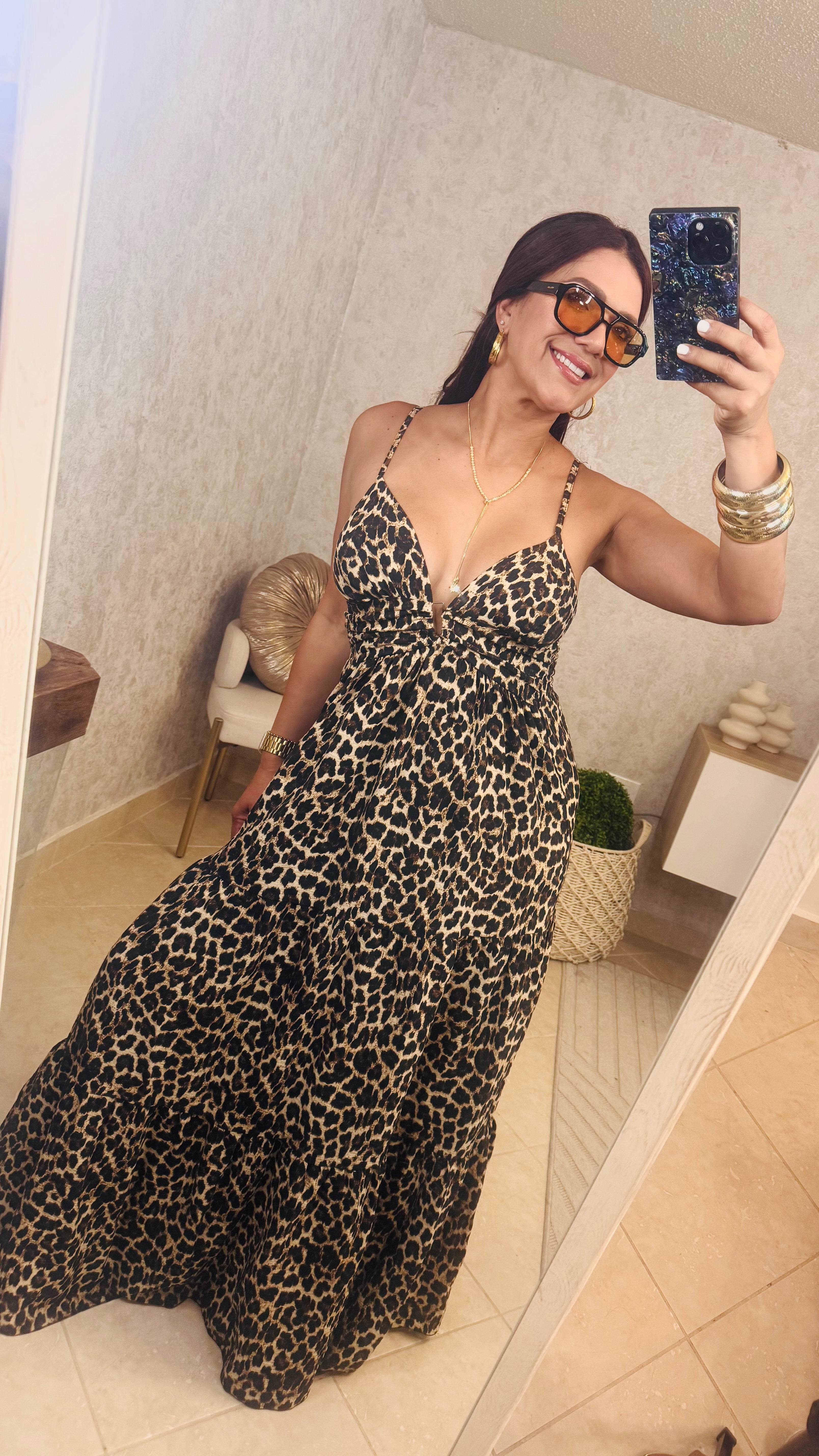 Maxi Leopard Dress