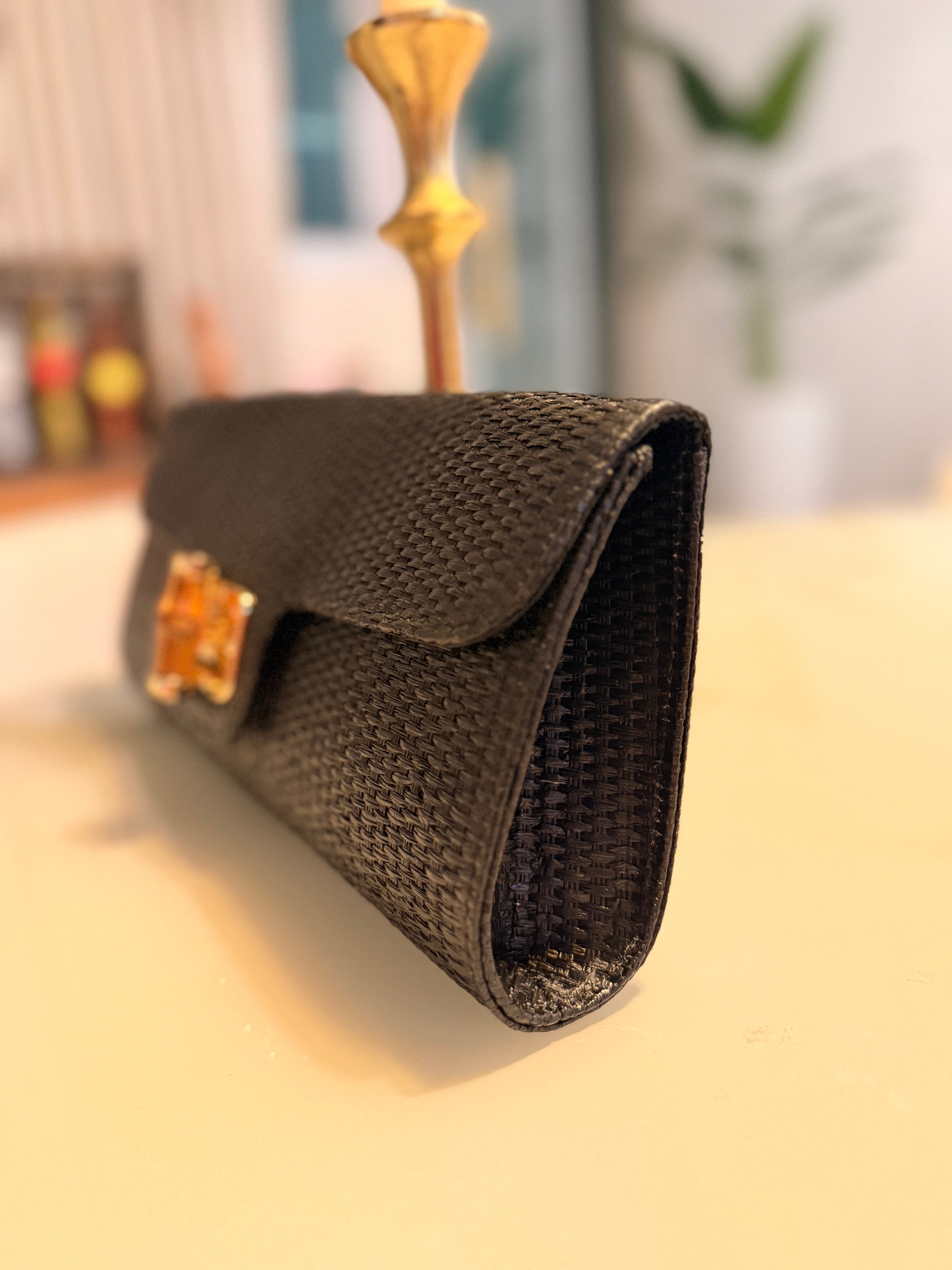 Clutch black and gold