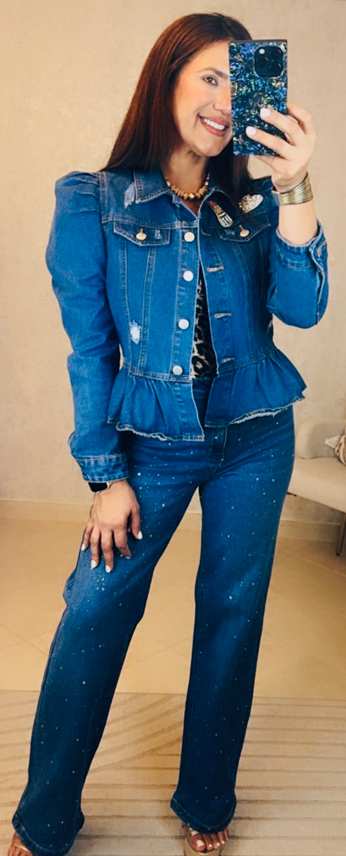 Blue Ruffle Jacket