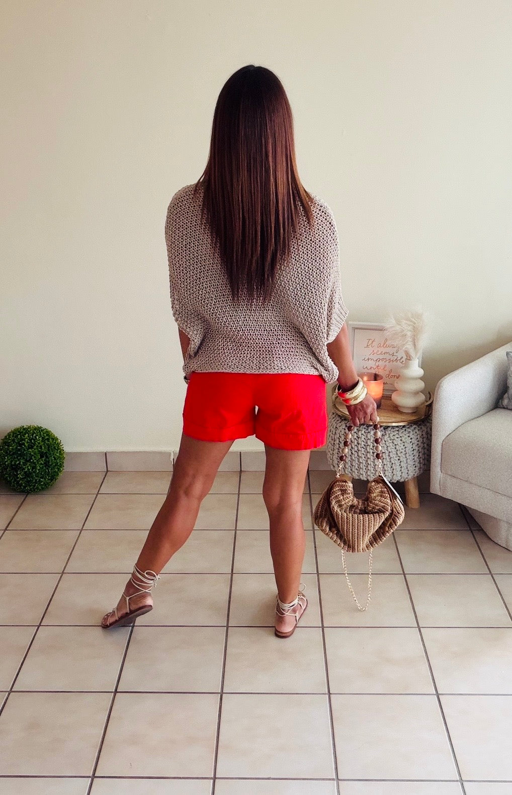 Red Italian Short