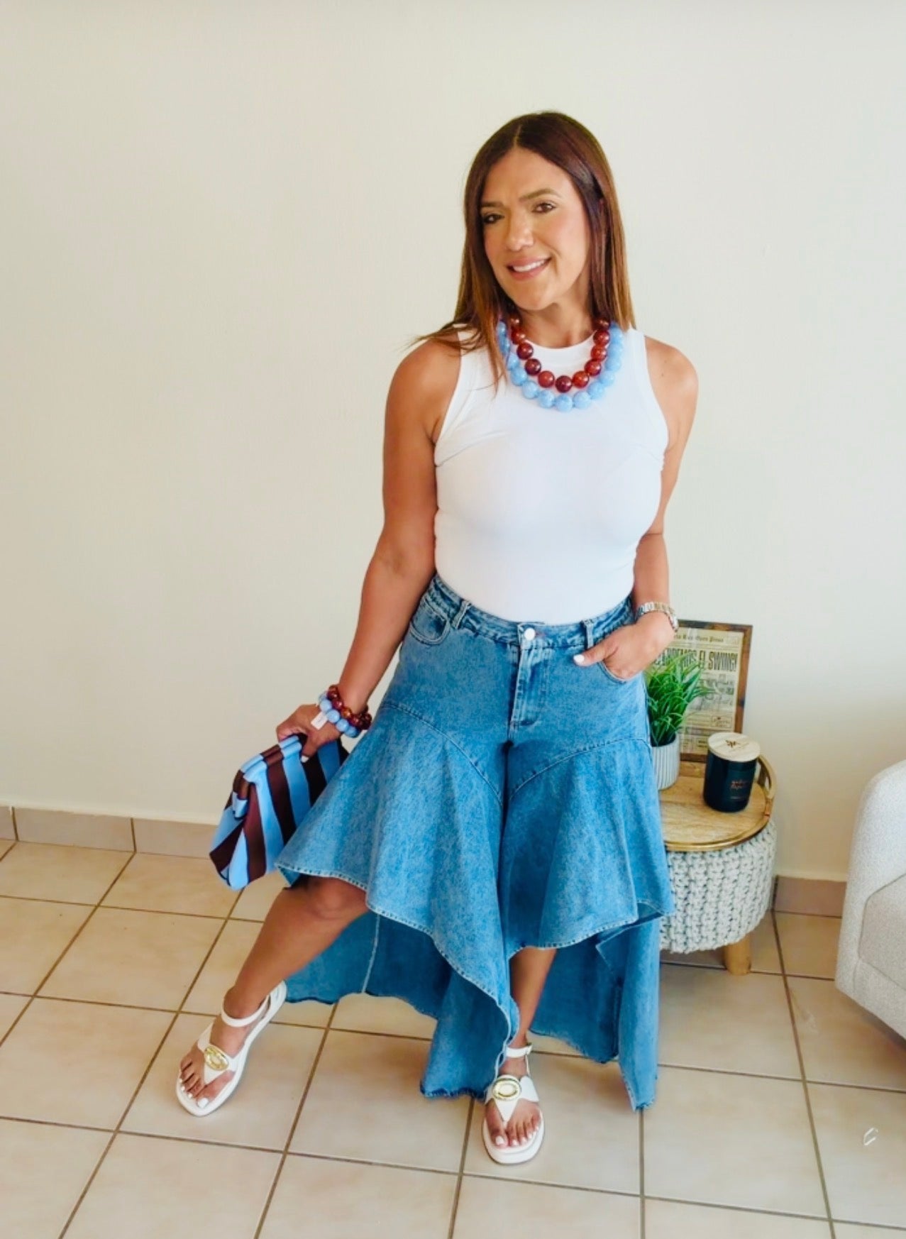 Denim Ruffle