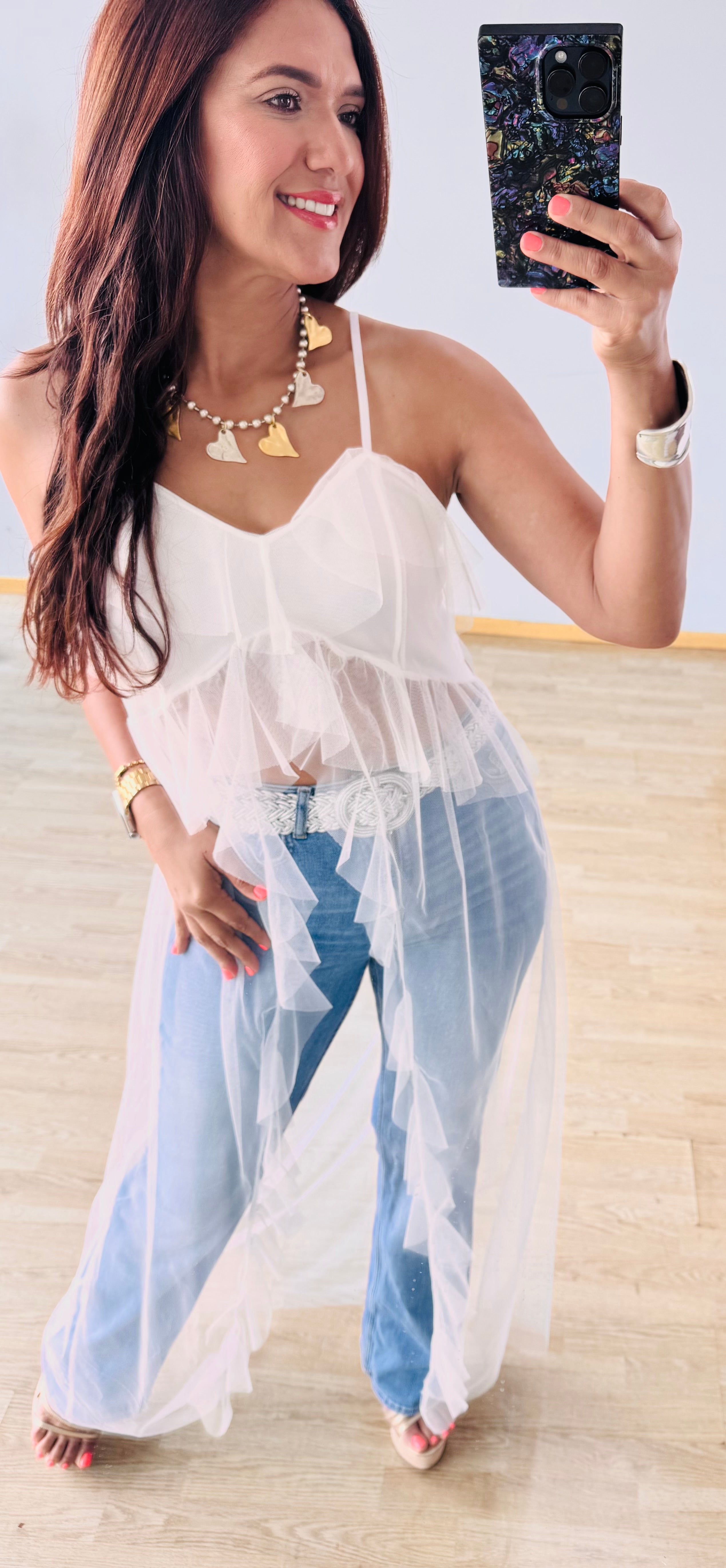 White Tul Shirt