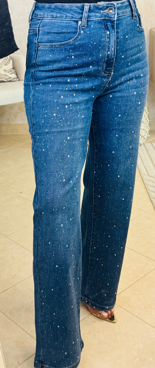 Denim Rhinestone Glow