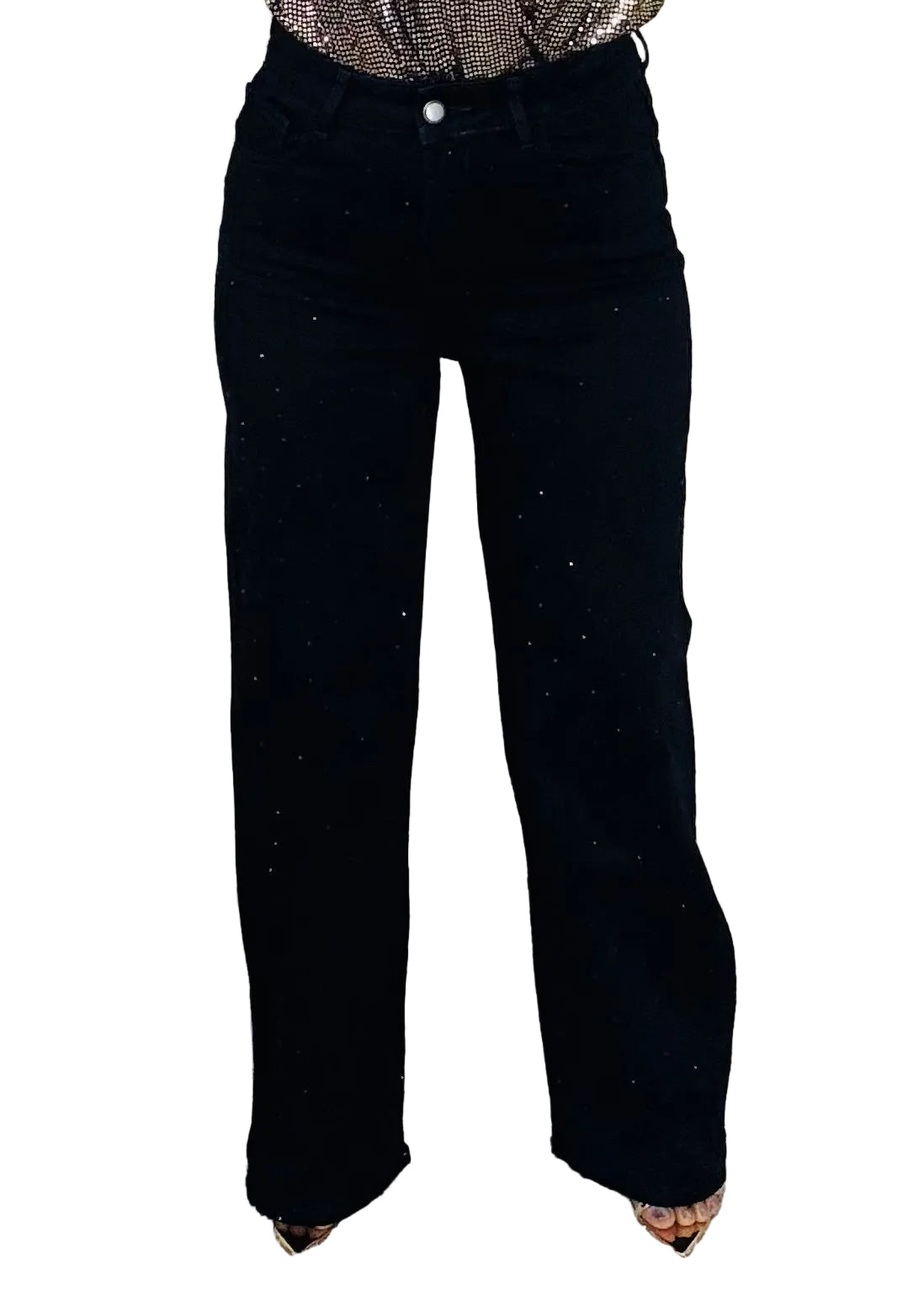 Black denim with details