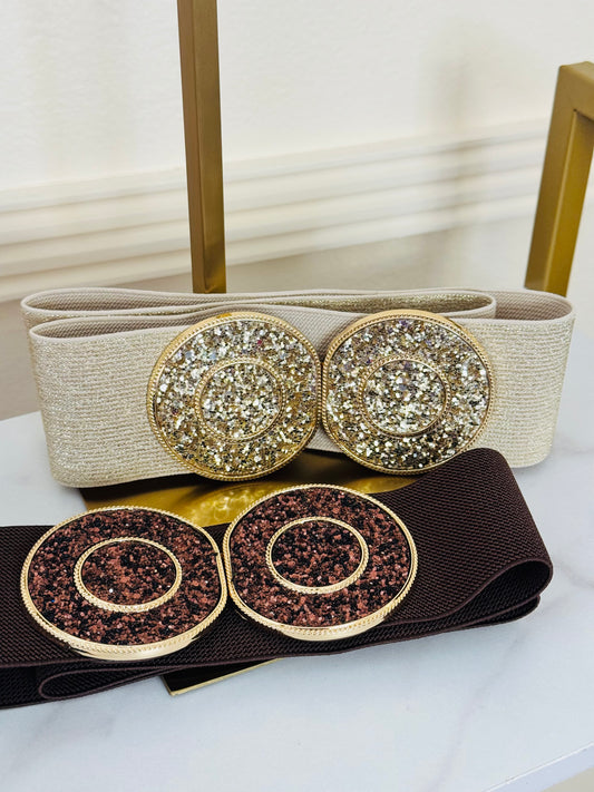 Cholate and gold belt