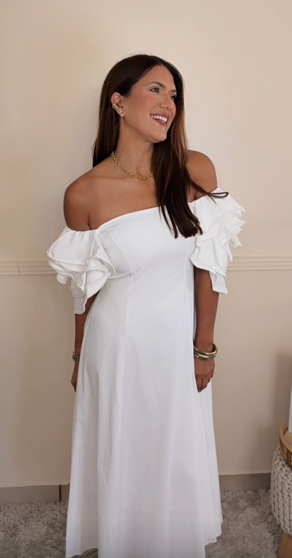 Pearl Breeze Midi Dress