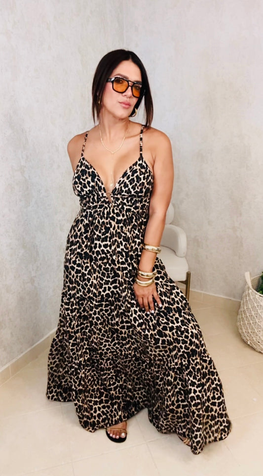 Maxi Leopard Dress