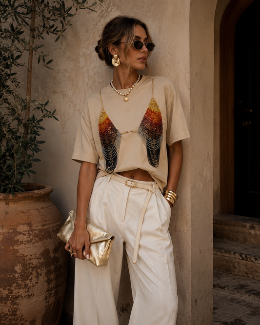 Pre-orden Chain-Tshirt/Beige