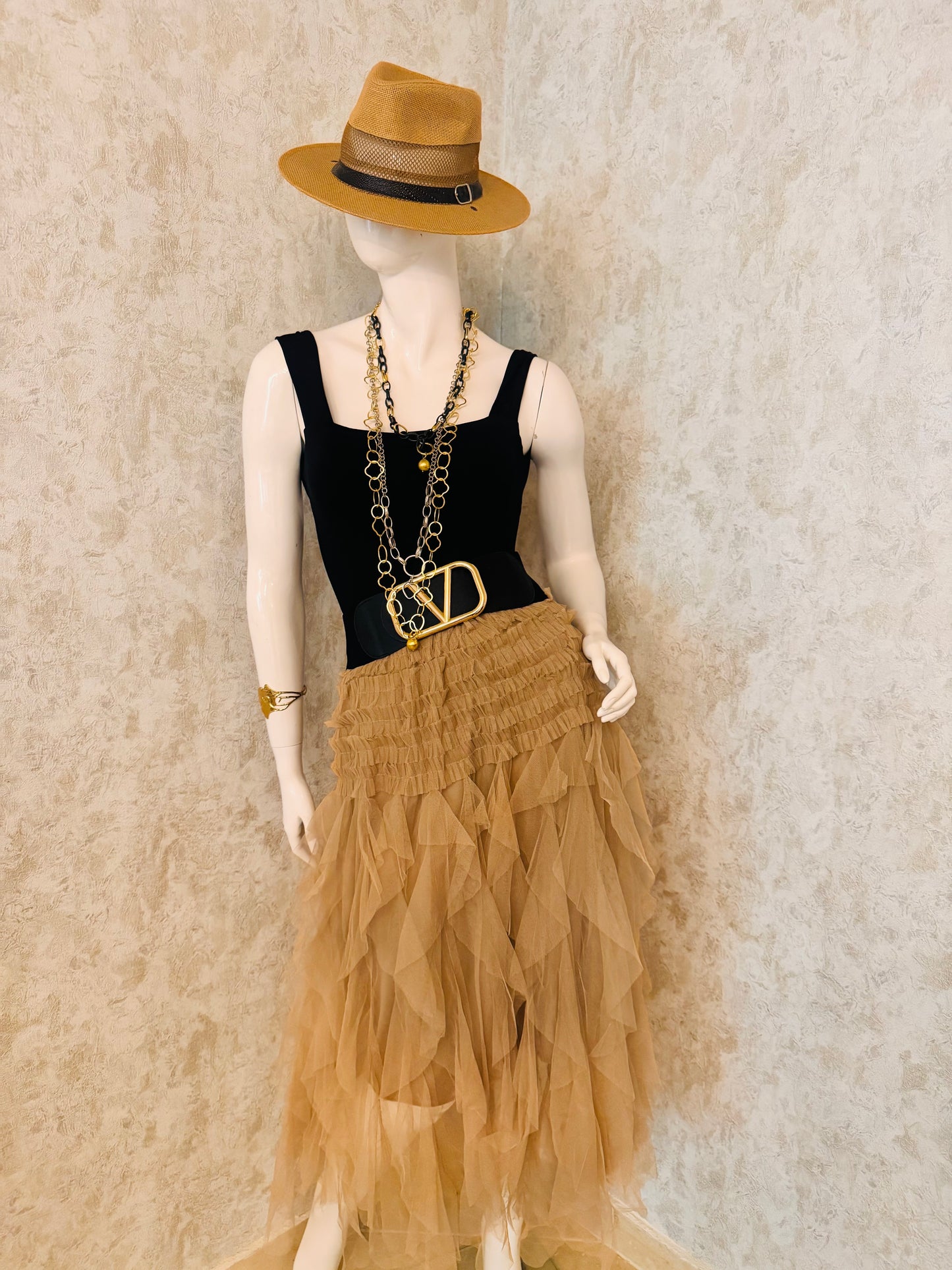 Tulle Mech Mocha Skirt