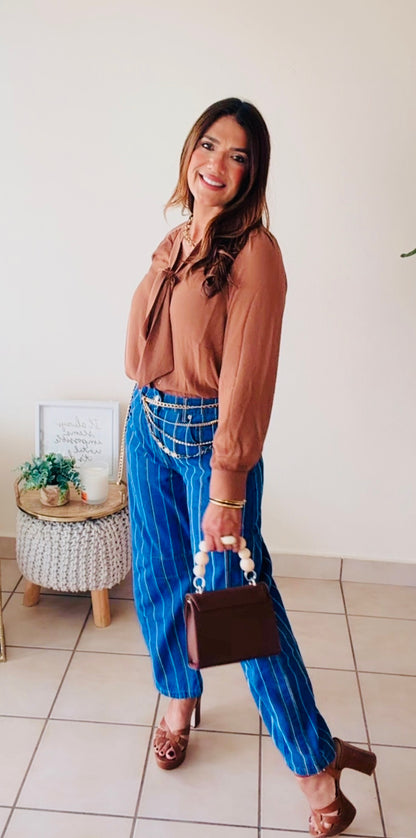 Stripe Barrel Pant