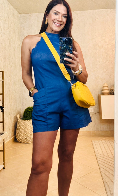 Blue casual Rumper