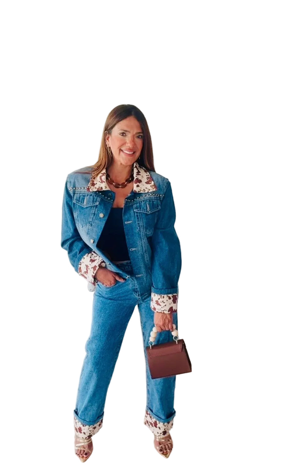 Studded Denim Jeans/Italian