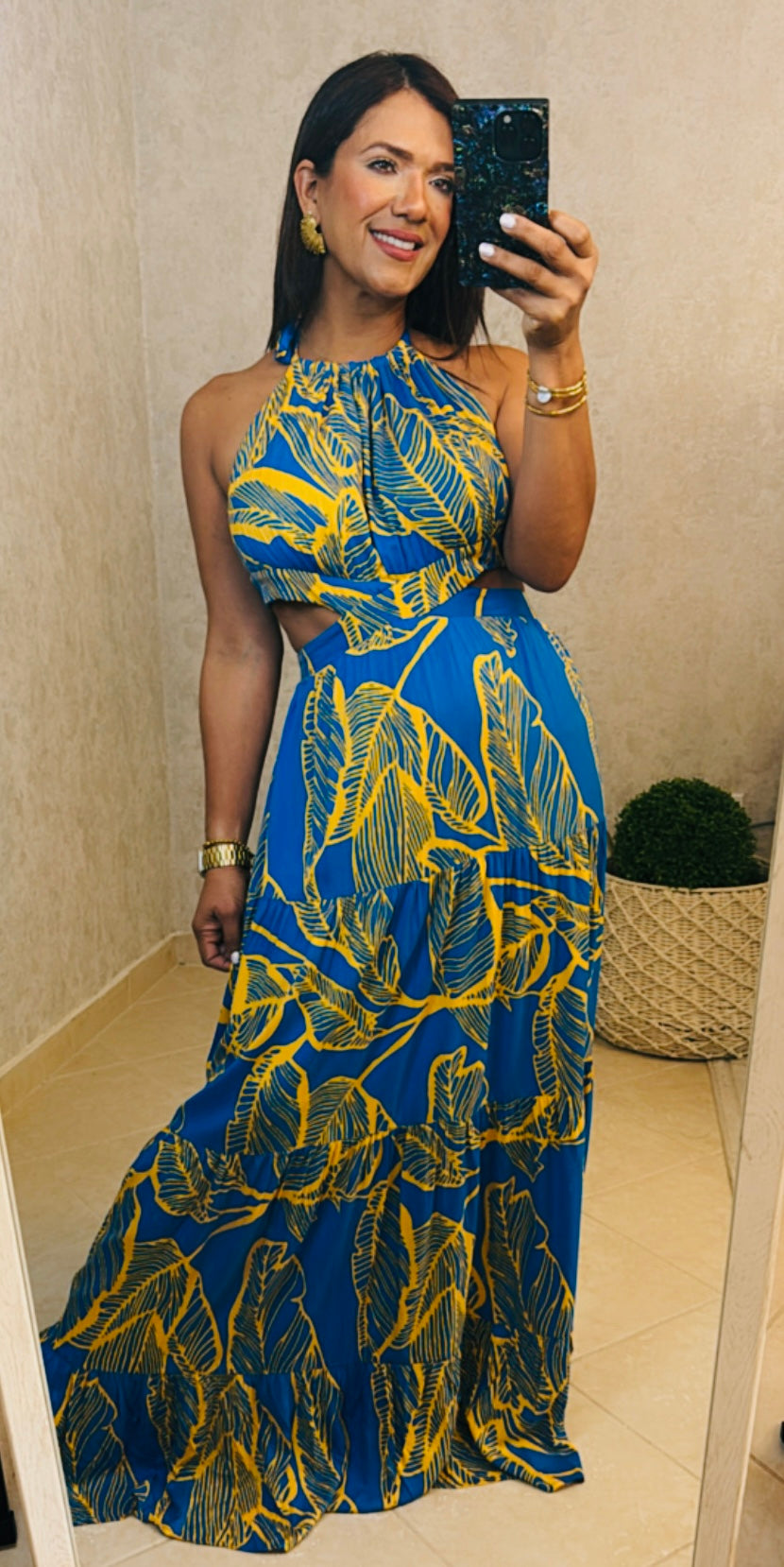 Feather Bloom- Maxi Dress