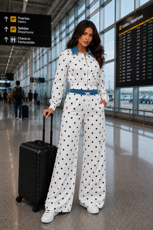 Polka travel set
