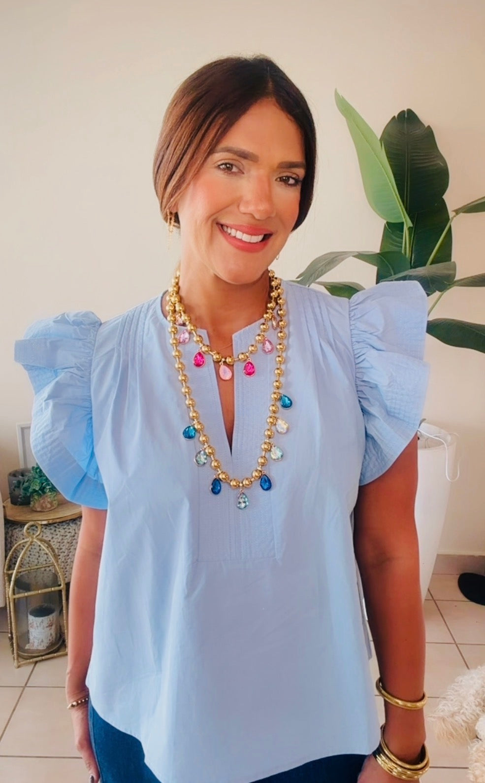 Chambray Top