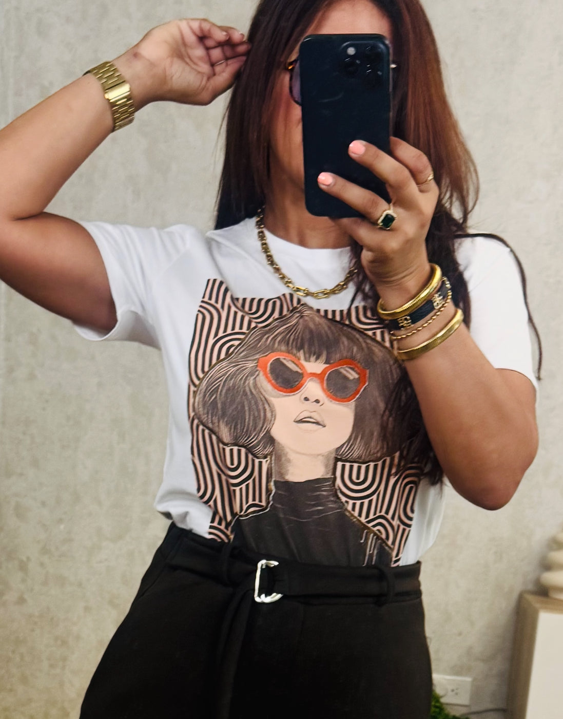 Woman Face T- shirt