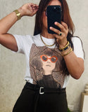 Woman Face T- shirt