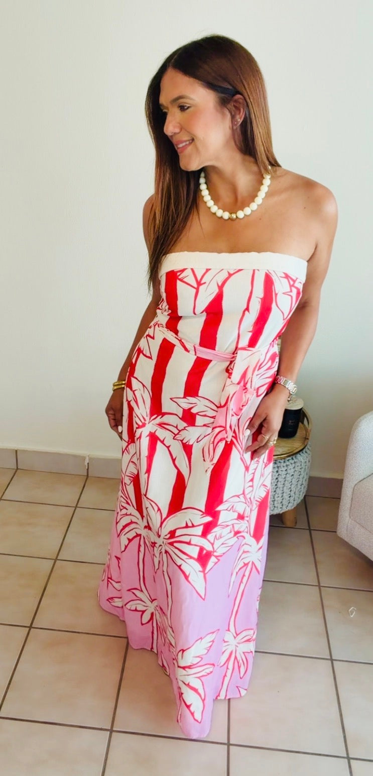Palm Sunset Strapless